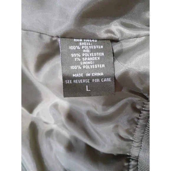 Jou Jou Bomber Jacket Green/White, Size L - Picture 7 of 7